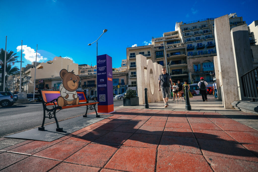 16 Days of Activism - bench (St. Julian's)